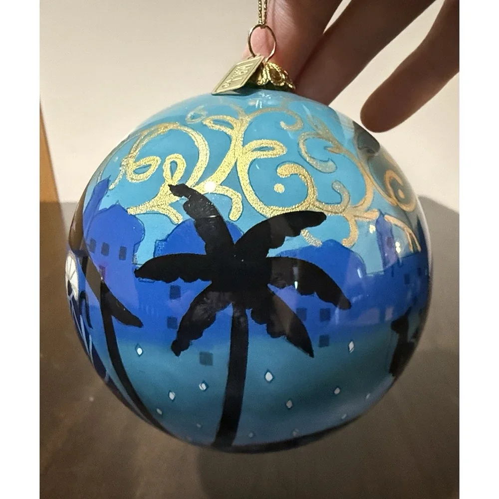 Pier 1 Imports Li Bien Nativity Wise Men Reverse Painted Glass Ornament 2017